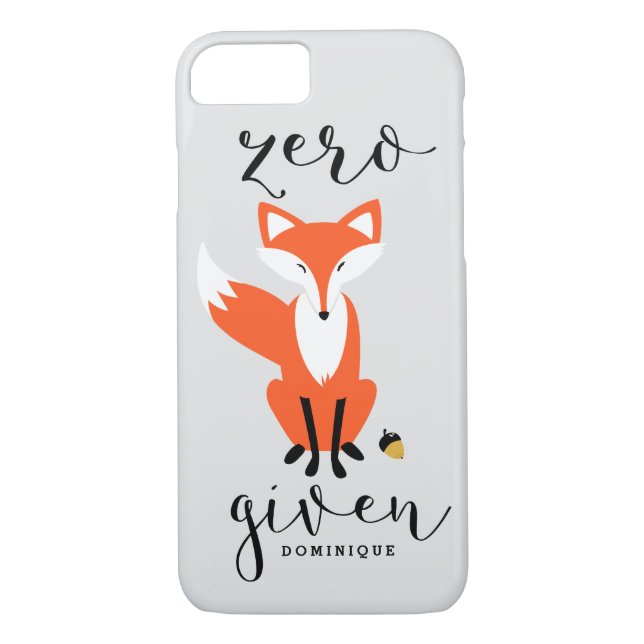 Zero Fox Given Funny Pun Personalized Case-Mate iPhone Case (Back)