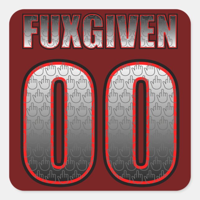 Zero Fuxgiven Square Sticker (Front)