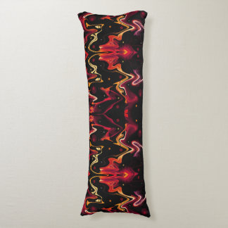 Zero Gravity Painting Abstract in Orange and Black Body Pillow