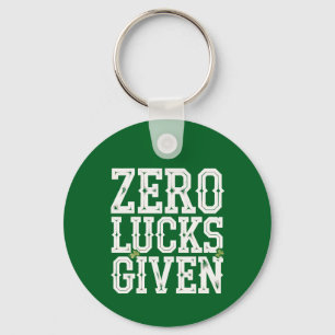 Zero Lucks Given Funny St Patrick's Day Irish Keychain