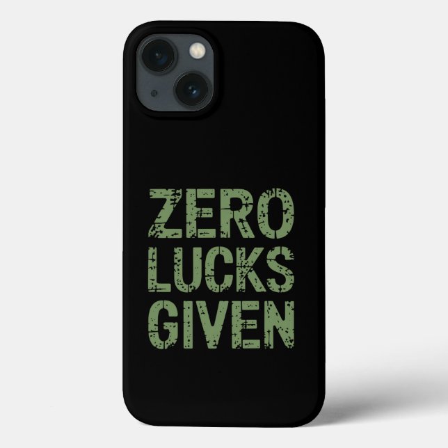 Zero Lucks Given St Paddy's Day Hilarious Patricks Case-Mate iPhone Case (Back)