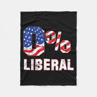 Zero Percent 0% Liberal Vintage Usa Flag Litical H Fleece Blanket