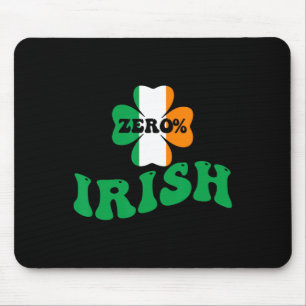 Zero Percent Irish Shamrocks Boys Kids Girls St Pa Mouse Pad