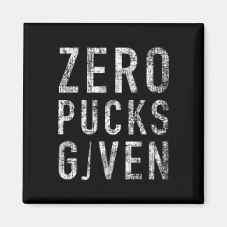 Zero Pucks Given Funny Rude Ice Hockey Stick Pun  Magnet
