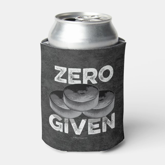Zero Pucks Given (Hockey) Can Cooler (Can Front)