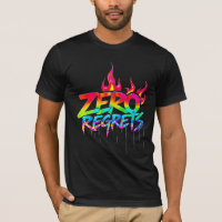 Zero Regrets Graffiti Poster Vibrant Street Art