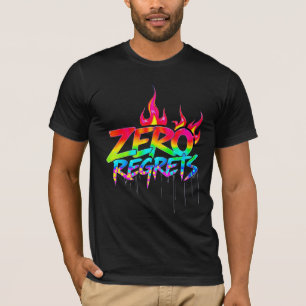 Zero Regrets Graffiti Poster – Vibrant Street Art T-Shirt