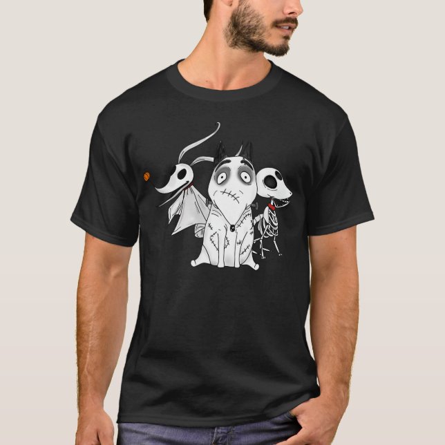 Zero Scraps And Sparky Dog Tim Burton Movies T-Shirt (Front)