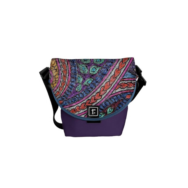 Zero small messenger bag peacock paisley (Front)