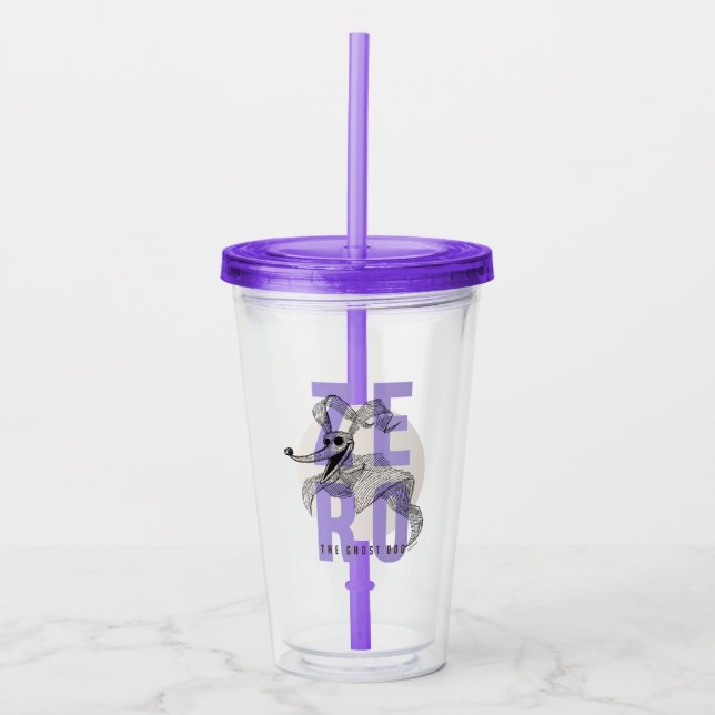 Zero The Ghost Dog - Typography Acrylic Tumbler (Front)