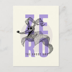 Zero The Ghost Dog - Typography Postcard