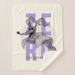 Zero The Ghost Dog - Typography Sherpa Blanket