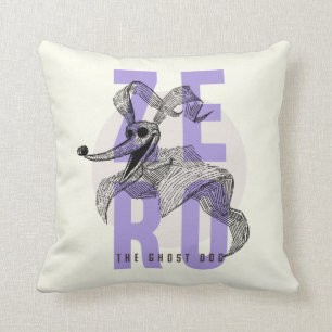 Zero The Ghost Dog - Typography Throw Pillow