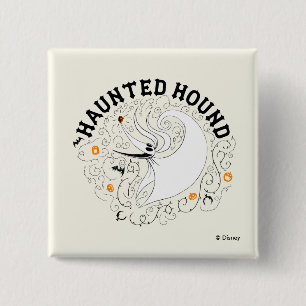 Zero the Haunted Hound 2 Inch Square Button