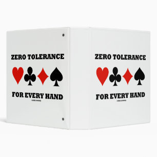 Zero Tolerance For Every Hand 4 Card Suits Bridge Binder