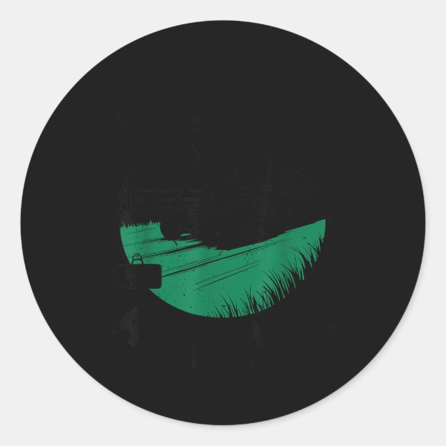 Zero-turn Lawn Mower We Ride At Dawn Funny Dad Mow Classic Round Sticker (Front)