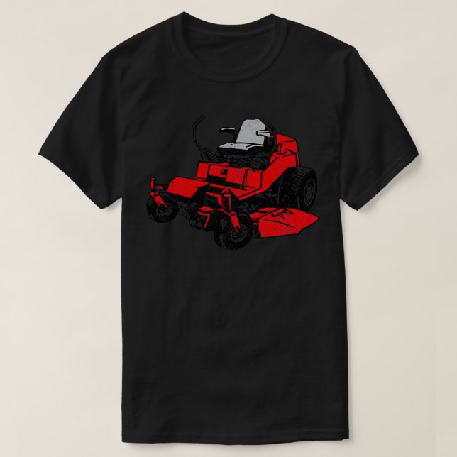 Zero Turn Riding Lawn Mower T-Shirt (Design Front)