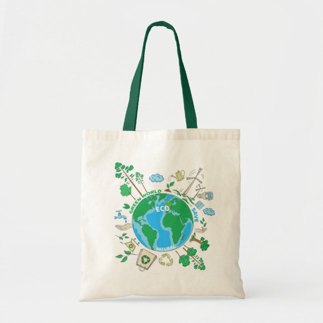 Zero Waste | Eco-Friendly Sustainability Tote Bag (Front)