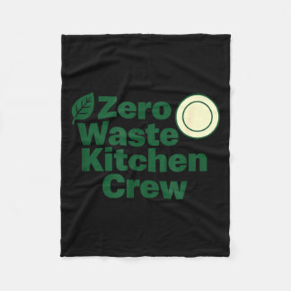 Zero Waste Kitchen Crew Sustainability Design  Fleece Blanket