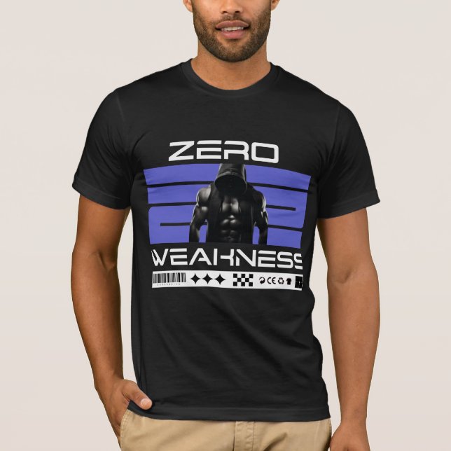 Zero Weakness | Motivational Fitness Graphic Tee (Front)