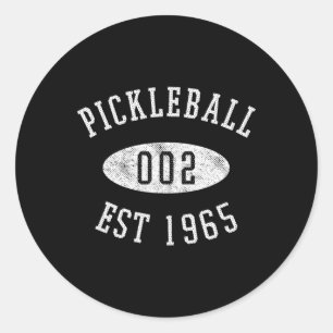 Zero Zero Two Funny Pickleball  Classic Round Sticker