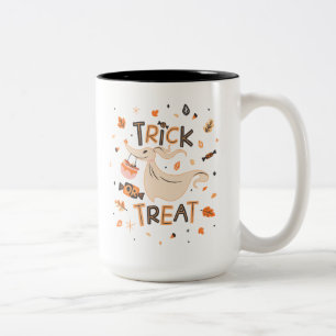 Zero's Trick or Treat Excitement Two-Tone Coffee Mug