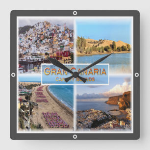 zES008 LAS PALMAS Gran Canaria, Square Wall Clock