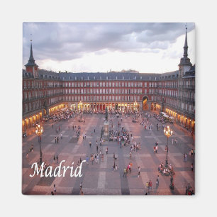 zES009 MADRID Plaza Mayor Espagne - Fridge Magnet