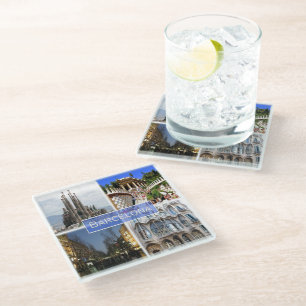 zES010 BARCELONA, Spain, Europe, Glass Coaster