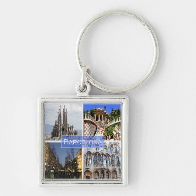 zES010 BARCELONA, Spain, Europe, Keychain (Front)