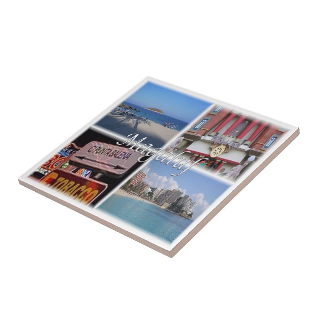 zES034 MAGALUF Mallorca Spain, Tile (Side)