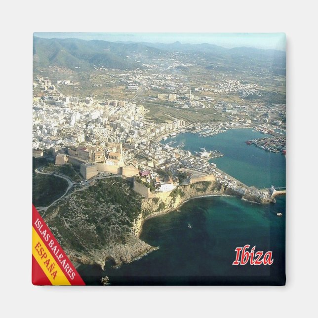zES043 EIVISSA Panorama Spain, Fridge Magnet (Front)