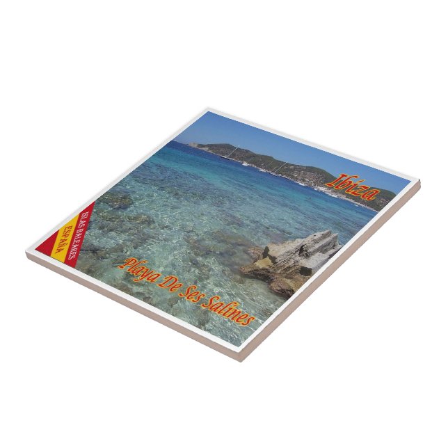 zES056 EIVISSA Beach of salt, Spain, Tile (Side)