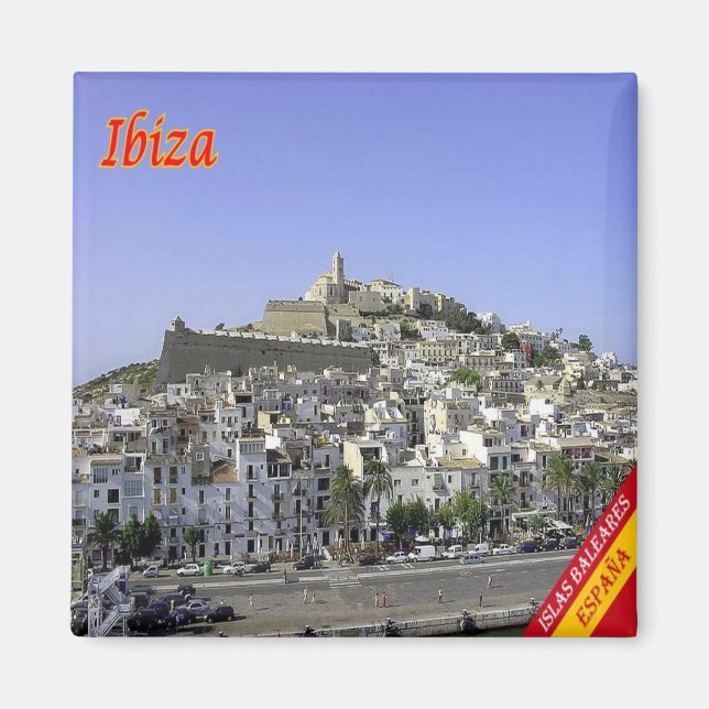 zES058 EIVISSA Town, Spain, Fridge Magnet (Front)