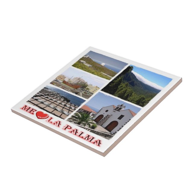 zES073 LA PALMA I LOVE, Spain, Tile (Side)