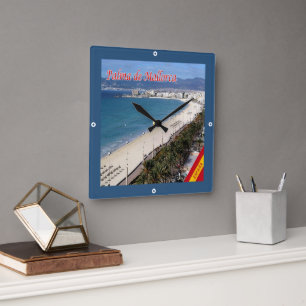 zES101 PALMA DE MALLORCA, Spain, Square Wall Clock