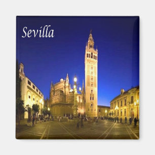 zES133 SIVIGLIA panorama, Spain, Fridge Magnet
