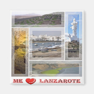 zES145 LANZAROTE "I Love", Spain, Fridge Magnet