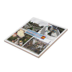 zES153 BARCELONA Park Guell, Catalonia, Tile