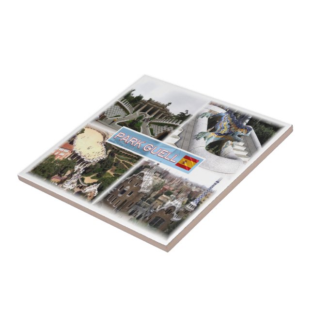 zES153 BARCELONA Park Guell, Catalonia, Tile (Side)