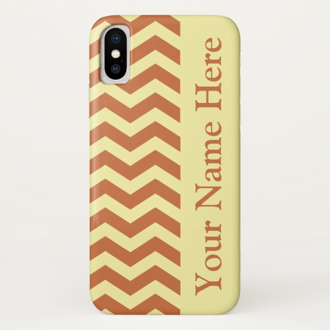Zest Cream Neutral Chevrons Case-Mate iPhone Case (Back)