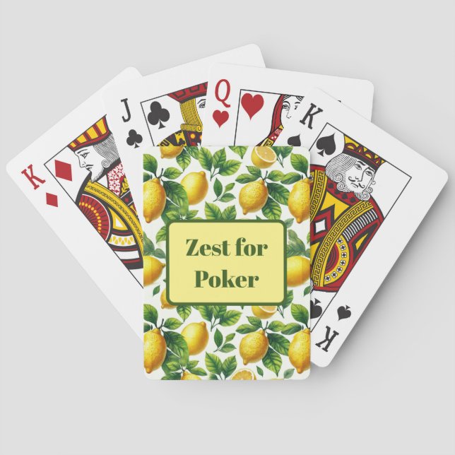 Zest for Life Lemons Playing Cards (Back)