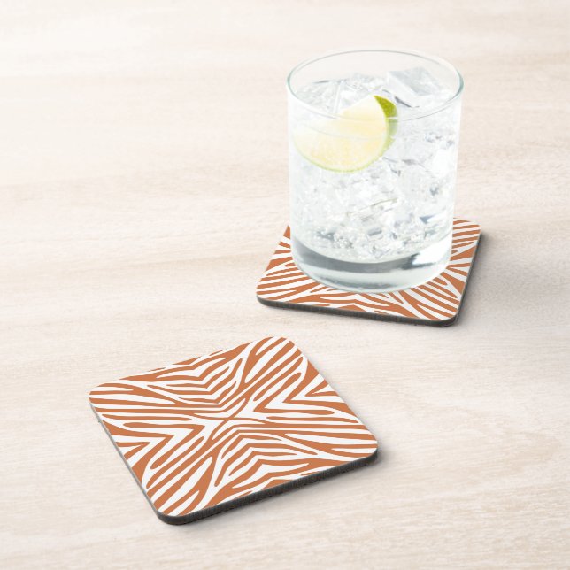 Zest Neutral Zebra Coaster (Right Side)