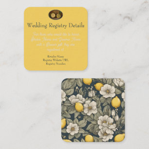 Zest Wishes Lemon wedding Registry Enclosure Card