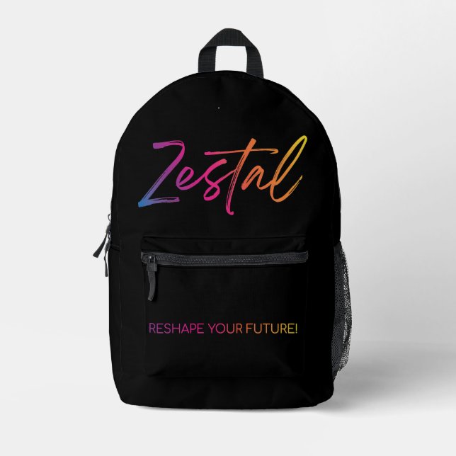 Zestal - Reshape Your Future! Printed Backpack (Front)