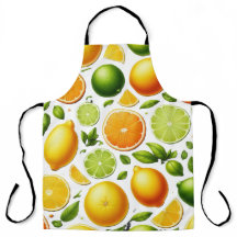 Zesty Citrus Harvest Apron – Orange & Lime Design