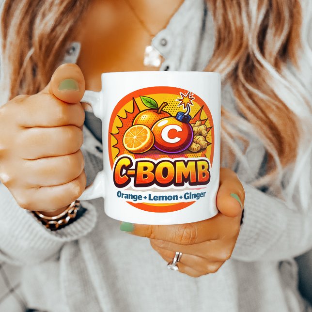 Zesty Citrus Pop Art C-Bomb Tea Mix Coffee Mug (Creator Uploaded)