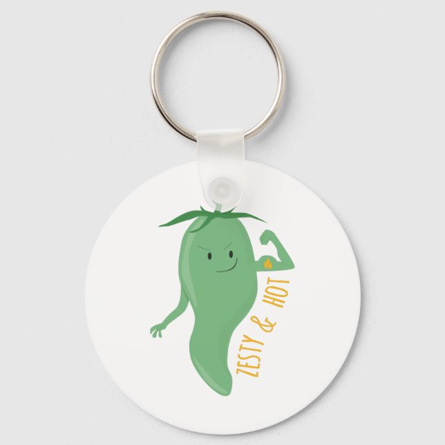 Zesty & Hot Keychain (Front)