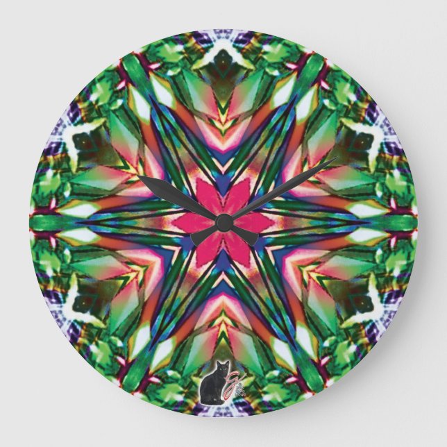 Zesty Kaleidoscope Large Clock (Front)