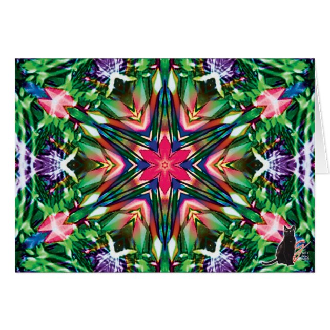 Zesty KC Kaleidoscope Greeting Card (Front Horizontal)